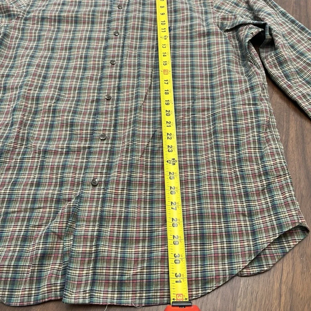 Polo Ralph Lauren Mens XL Classic Fit Green Plaid Flannel Button Down Shirt